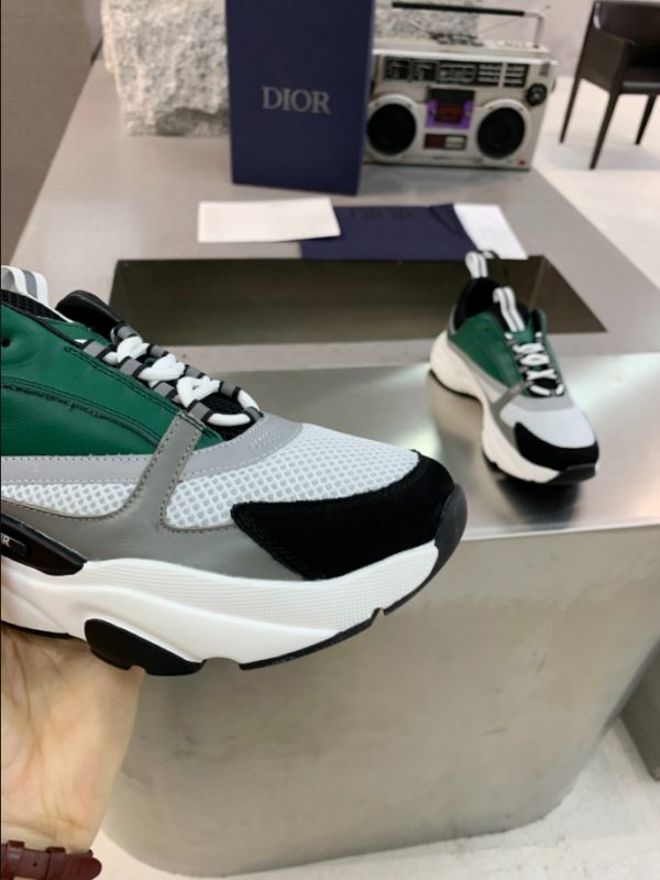 Dior B22 White Black Green Mesh Sneaker Reps 6