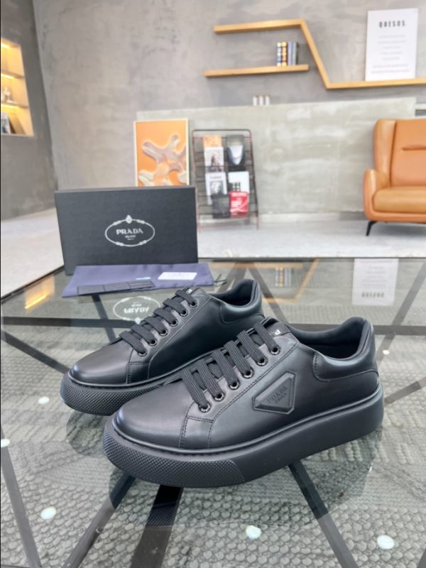 Prada Brushed Leather Black Sneakers Reps 6