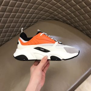 Dior B22 Technical Mesh Black White Orange Sneaker Reps 5