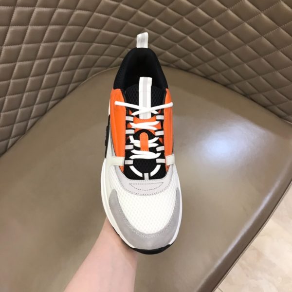 Dior B22 Technical Mesh Black White Orange Sneaker Reps 6