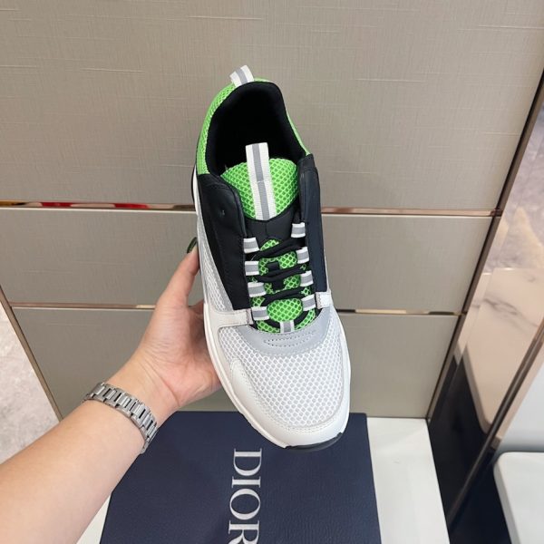 Dior B22 Technical Mesh Black White Green Sneaker Reps 6