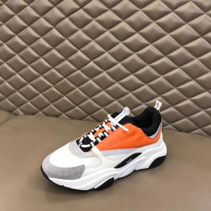 Dior B22 Technical Mesh Black White Orange Sneaker Reps 7